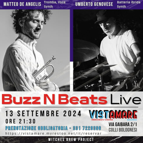 Locandina n. 3 del concerto musicale "Buzz N Beats Live at Vistamare - 13.09.2024".